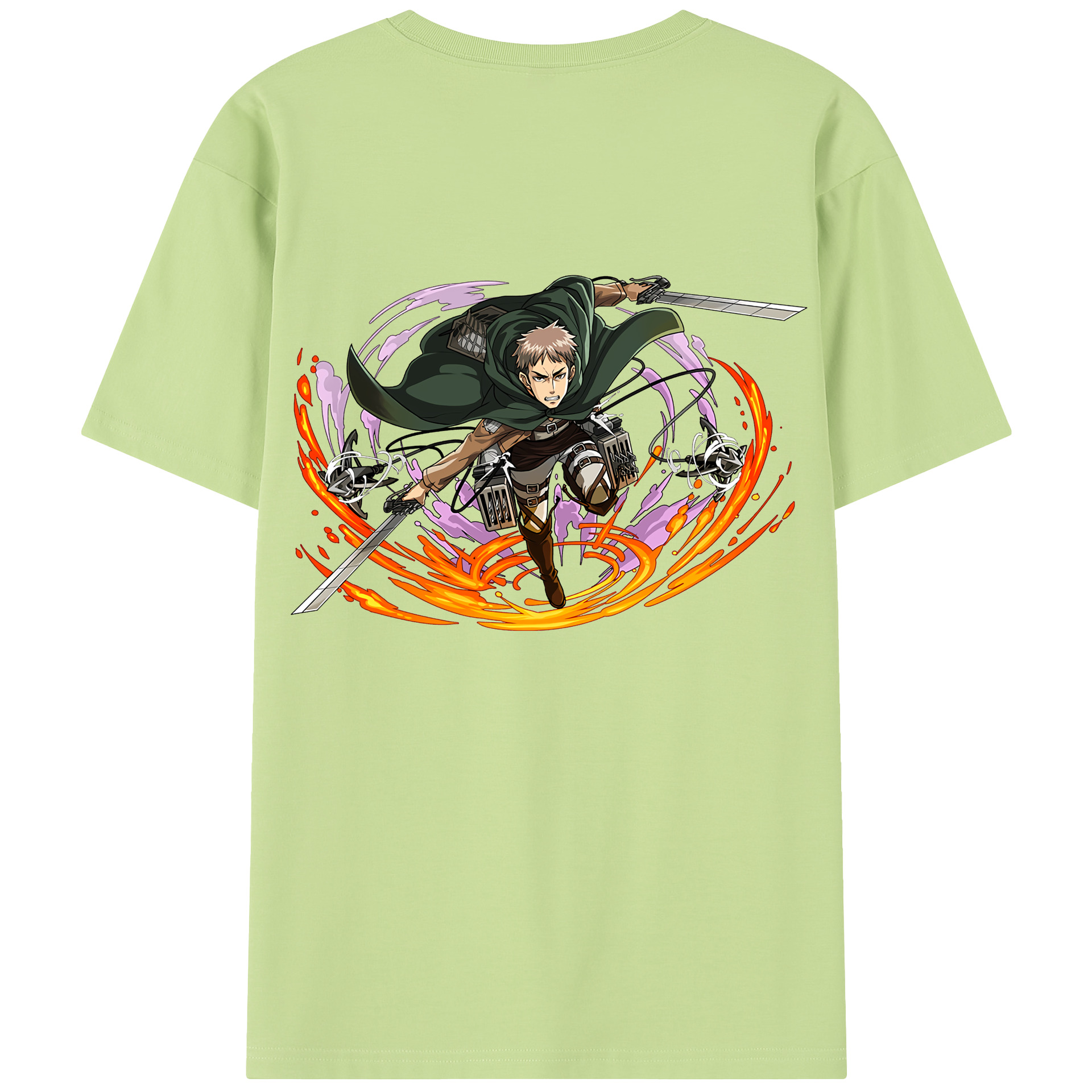 （画像用） 進撃の巨人 ジャン・キルシュタイン Attack on Titan Jean Kirstein 綿100％半袖Tシャツ（背面プリント）